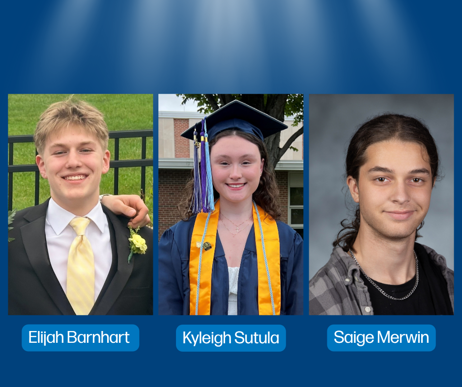 Three high school student headshots